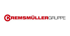 Der Schriftzug Kremsmüller Gruppe ist in rot und schwarz gehalten; weißer Hintergrund